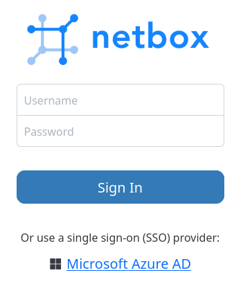 NetBox Azure AD登录表单